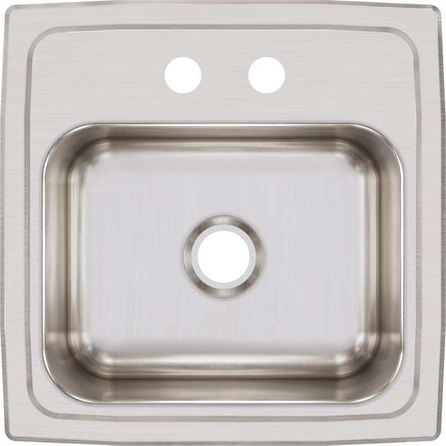 Elkay BLR152 - Elkay Lustertone Classic Stainless Steel 15" x 15" x 7-1/8", Single Bowl Drop-in Bar