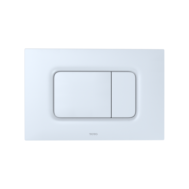 YT920#WH - Dual Flush Rectangle Push Button Plate for Select DuoFit In-Wall Tank Unit - White Matte