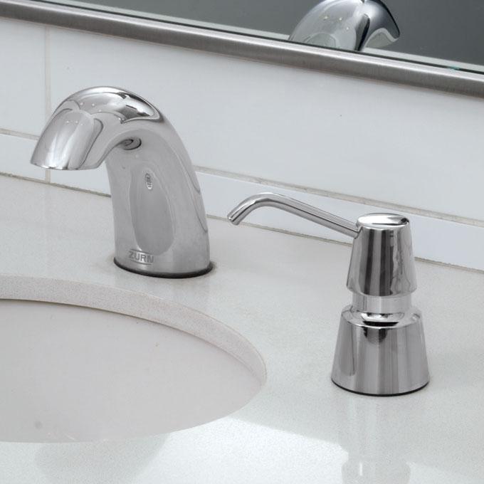 Bobrick 823 - 4" Spout, Top-Fill 34oz. Manual Foam Soap Dispenser in Polished Stainless