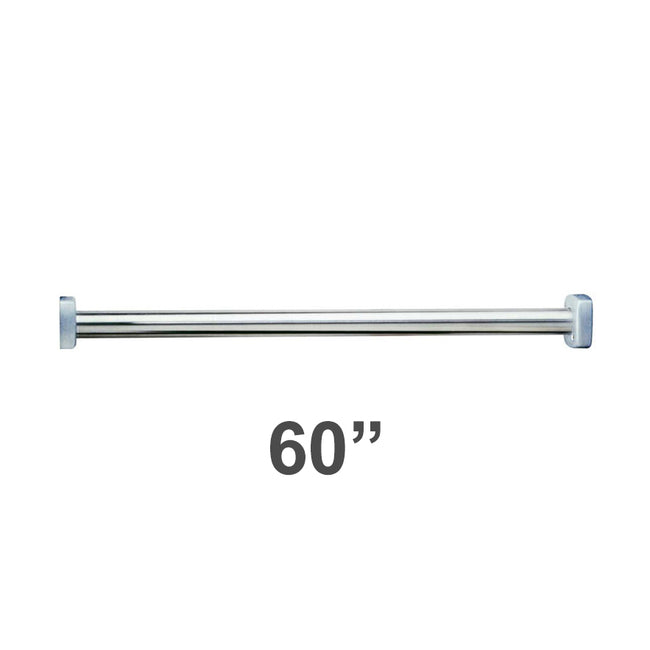 Bobrick 6047x60 - 1" Diameter x 60" Length Heavy Duty Shower Curtain Rod in Satin Stainless Steel