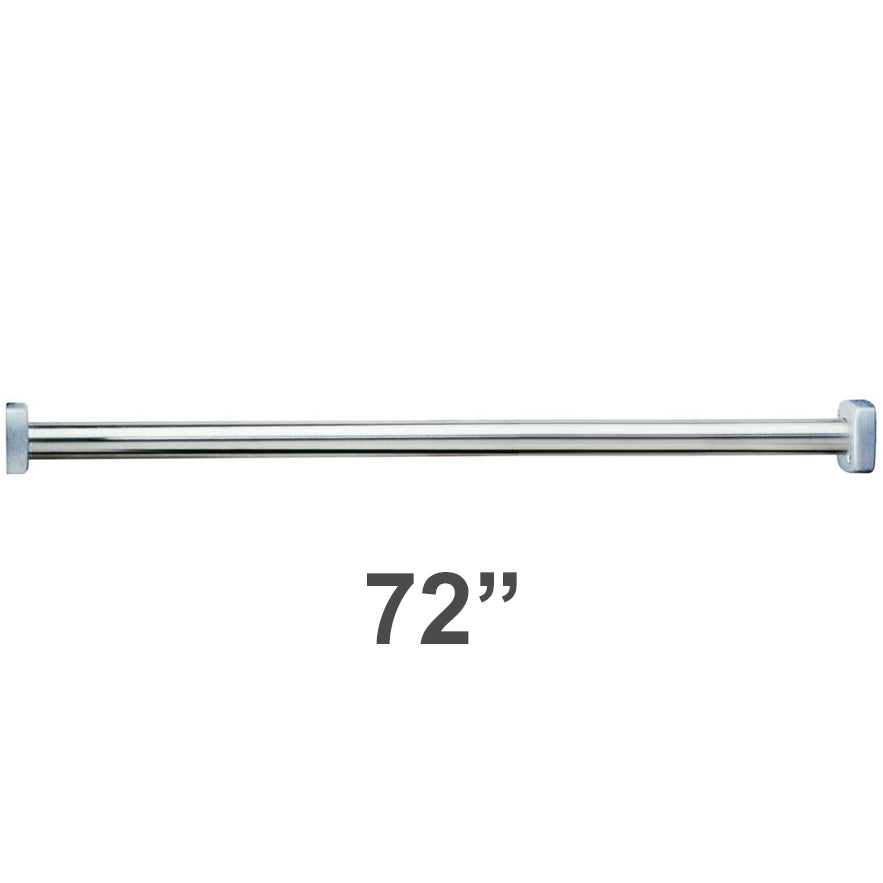 Bobrick 6047x72 - 1" Diameter x 72" Length Heavy Duty Shower Curtain Rod in Satin Stainless Steel