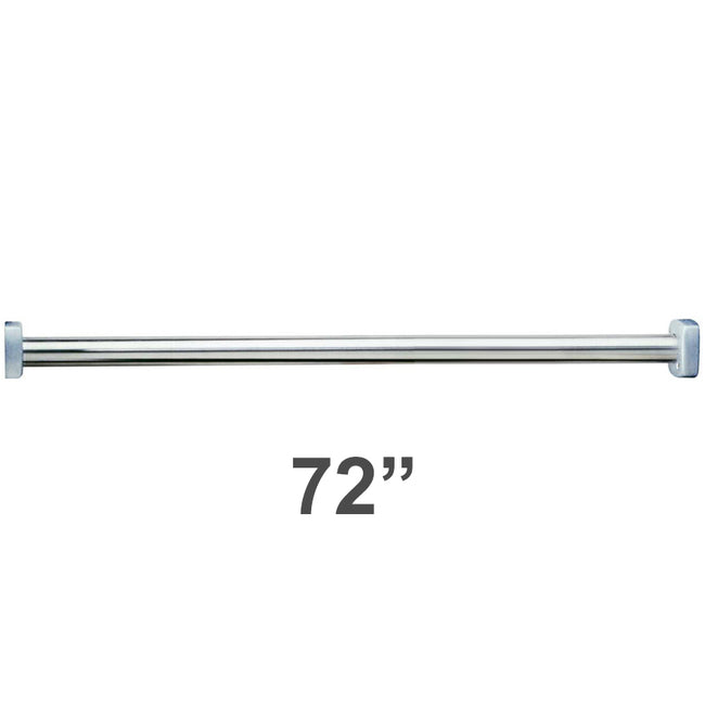Bobrick 6047x72 - 1" Diameter x 72" Length Heavy Duty Shower Curtain Rod in Satin Stainless Steel