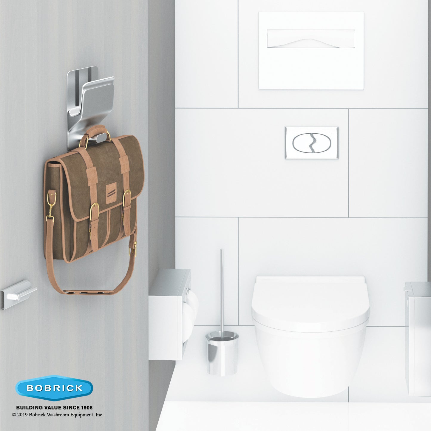 Bobrick 635 - Klutch and Mobile Device Holder in Satin Stainless Steel