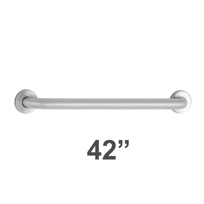 Bobrick 6806x42 - 1-1/2" Diameter x 42" Length  Straight Grab Bar with Concealed Mounting Snap Flang