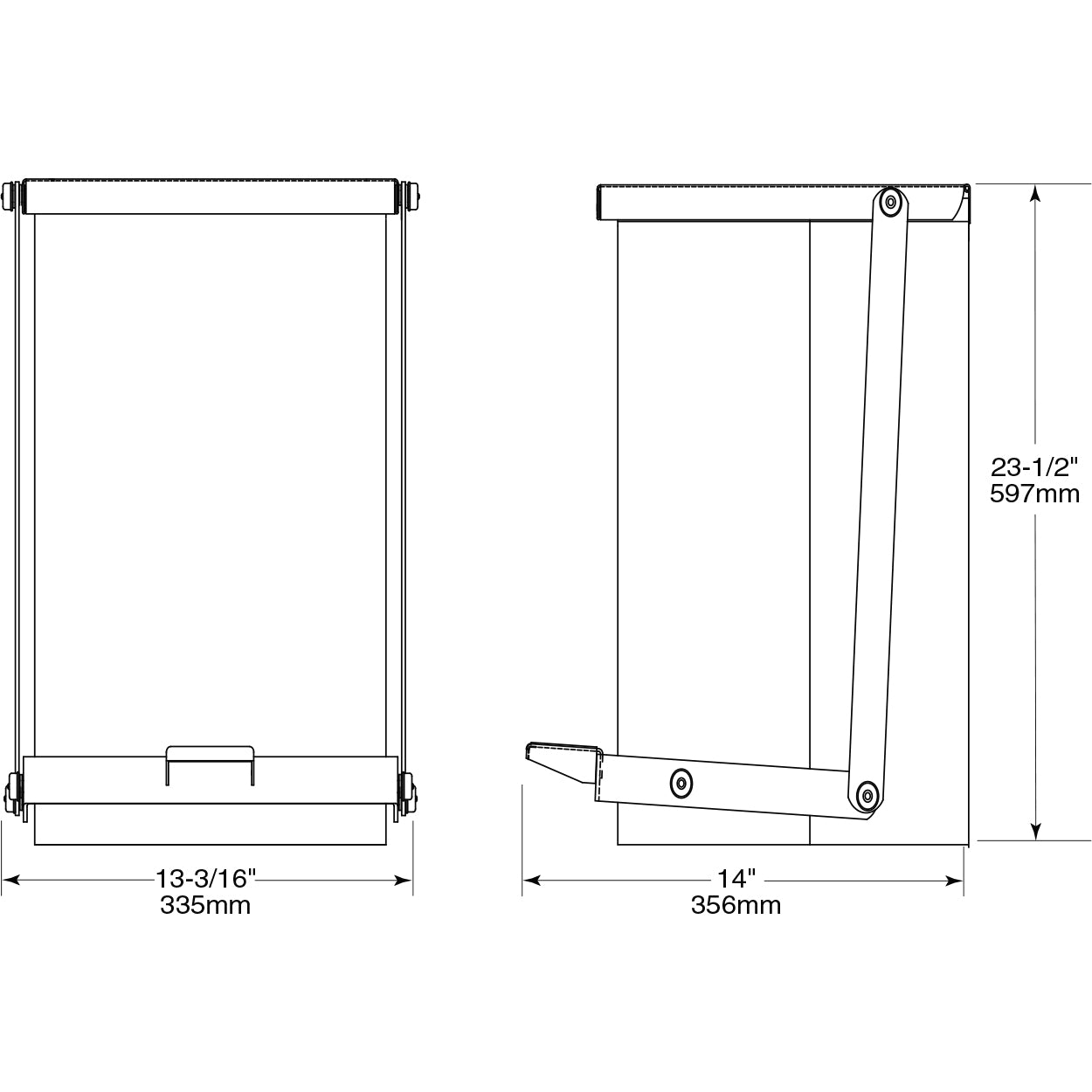 Bobrick 221216 - 12 Gallon Foot-Operated Waste Receptacle in Satin Stainless Steel