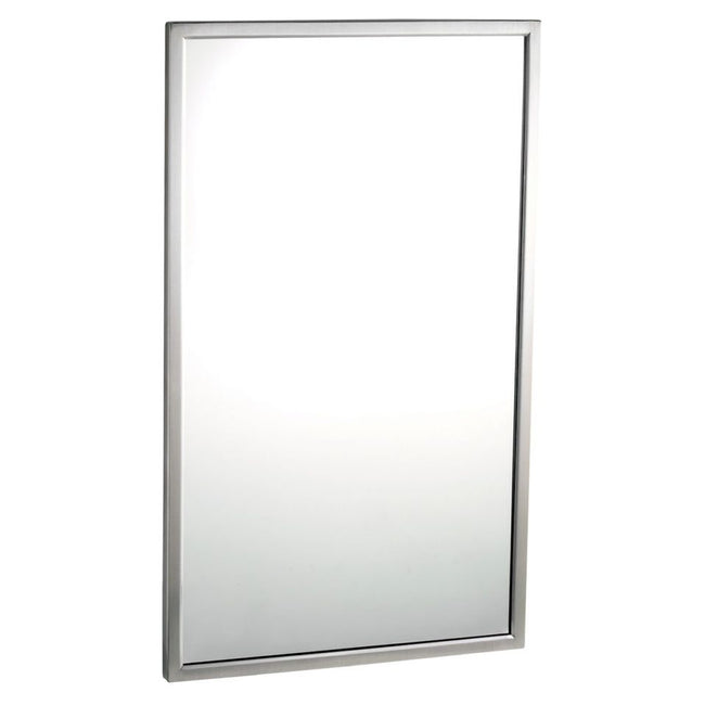 Bobrick 290 2472 - 24" x 72" Welded Frame Mirror in Polished Stainless Steel