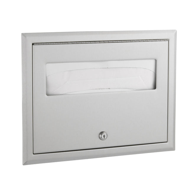 Bobrick 301 - ClassicSeries Recessed Toilet Seat Cover Dispenser in Satin Stainless Steel