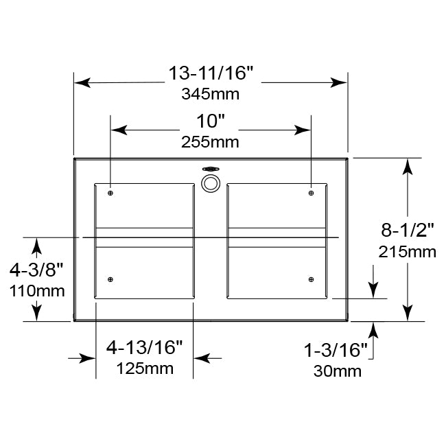 Bobrick 3588 - Surface Mounted Multi-Roll Toilet Tissue Dispenser in Satin Stainless Steel
