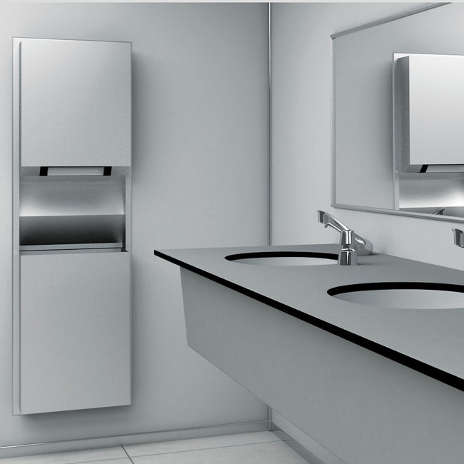 Bobrick 3944 - ClassicSeries Recessed Convertible Paper Towel Dispenser/Waste Receptac;e om S