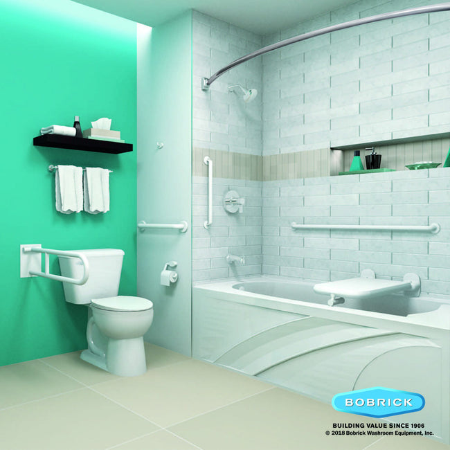 Bobrick 4207x60 - 60" Curved Shower Curtain Rod in Satin Stainless Steel