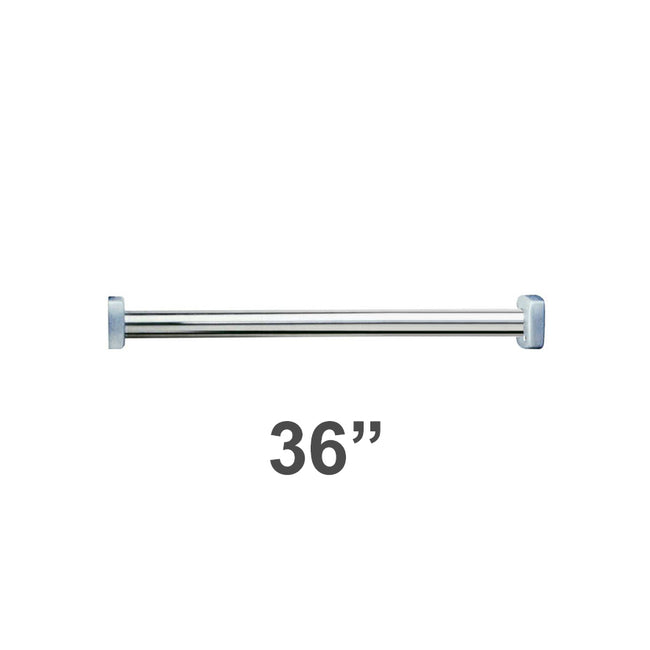 Bobrick 6047x36 - 1" Diameter x 36" Length Extra Heavy Duty Shower Curtain Rod with Square End Flang