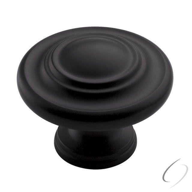 Amerock BP15862FB 1-3/4" (44 mm) Diameter Inspirations Cabinet Knob Flat Black Finish