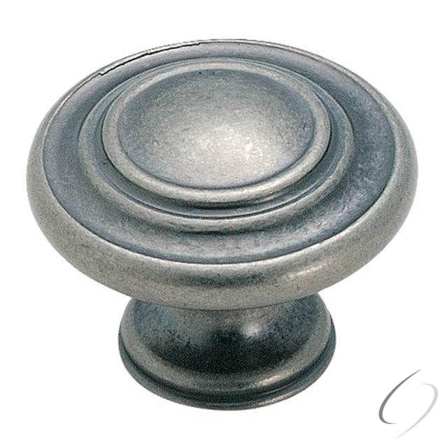 Amerock BP1586WN 1-5/16" (33 mm) Diameter Inspirations Cabinet Knob Weathered Nickel Finish