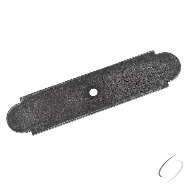 BP19207WID 4" (102 mm) Cabinet Backplate Wrought Iron Dark Finish