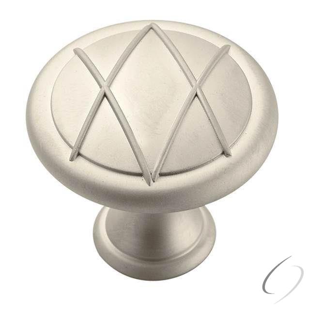 Amerock BP24234SN 1-3/8" (35 mm) Diameter Lattice Cabinet Knob Satin Nickel Finish