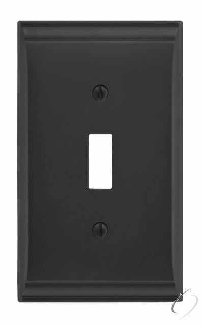 BP36500BBR 4-9/10" x 2-9/10" Candler Single Toggle Wall Plate Black Bronze Finish