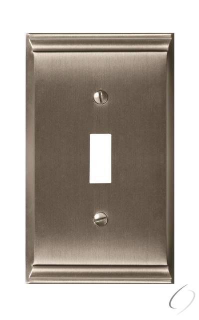BP36500G10 4-9/10" x 2-9/10" Candler Single Toggle Wall Plate Satin Nickel Finish