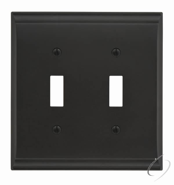 BP36501BBR 4-9/10" x 4-7/10" Candler Double Toggle Wall Plate Black Bronze Finish