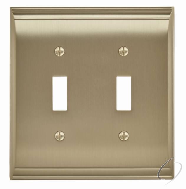 BP36501BBZ 4-9/10" x 4-7/10" Candler Double Toggle Wall Plate Golden Champagne Finish