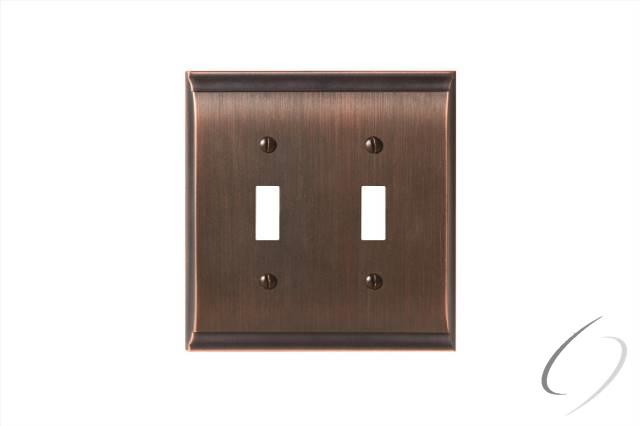 BP36501ORB 4-9/10" x 4-7/10" Candler Double Toggle Wall Plate Oil Rubbed Bronze Finish