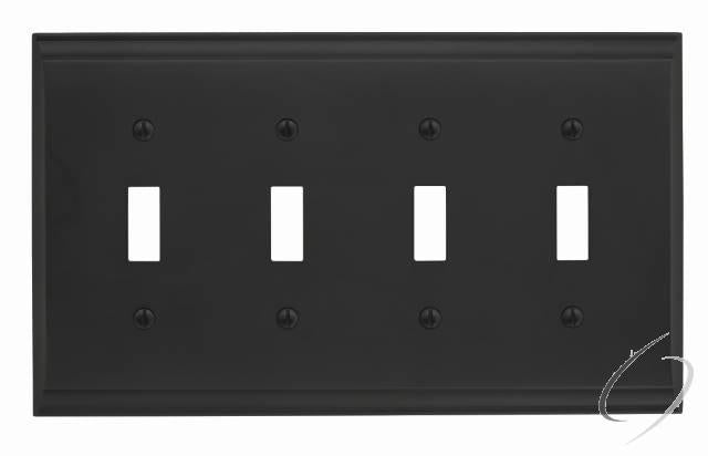 BP36503BBR 4-9/10" x 6-1/2" Candler Triple Toggle Wall Plate Black Bronze Finish