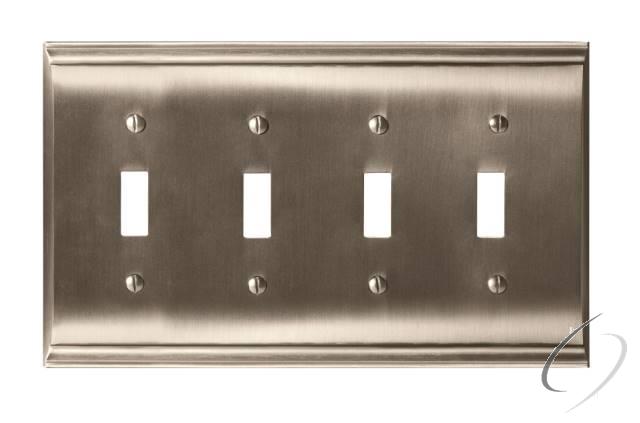 BP36503G10 4-9/10" x 6-1/2" Candler Triple Toggle Wall Plate Satin Nickel Finish