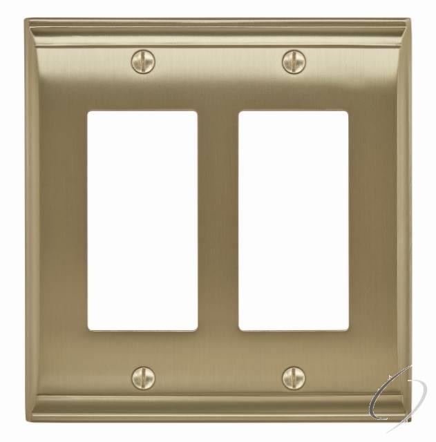 BP36505BBZ 7-3/10" x 4-3/4" Candler Double Rocker Wall Plate Golden Champagne Finish