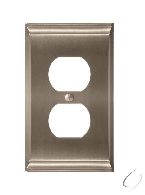 BP36508G10 11-3/5" x 6-3/10" Candler Single Outlet Wall Plate Satin Nickel Finish