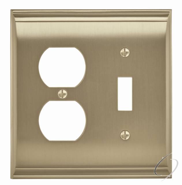 BP36510BBZ 7-3/10" x 4-3/4" Candler Outlet and Toggle Wall Plate Golden Champagne Finish
