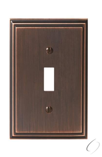 BP36514ORB 7-3/10" x 4-3/4" Mulholland Single Toggle Wall Plate Oil Rubbed Bronze Finish