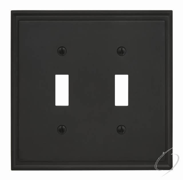 BP36515BBR 7-3/10" x 4-3/4" Mulholland Double Toggle Wall Plate Black Bronze Finish