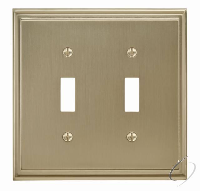 BP36515BBZ 7-3/10" x 4-3/4" Mulholland Double Toggle Wall Plate Golden Champagne Finish
