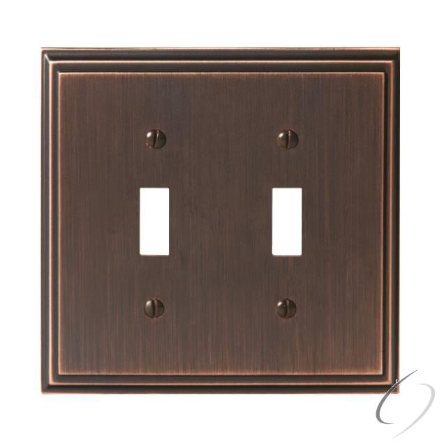 BP36515ORB 8-3/10" x 6-3/10" Mulholland Double Toggle Wall Plate Oil Rubbed Bronze Finish