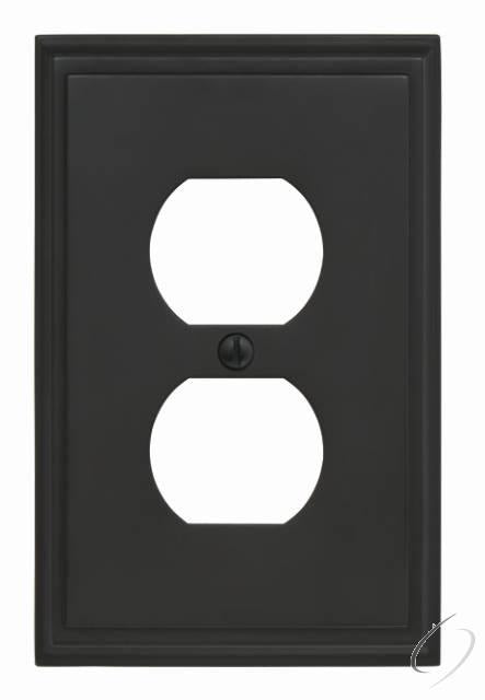 BP36522BBR 8-3/10" x 6-3/10" Mulholland Single Outlet Wall Plate Black Bronze Finish