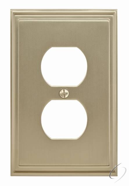 BP36522BBZ 8-3/10" x 6-3/10" Mulholland Single Outlet Wall Plate Golden Champagne Finish