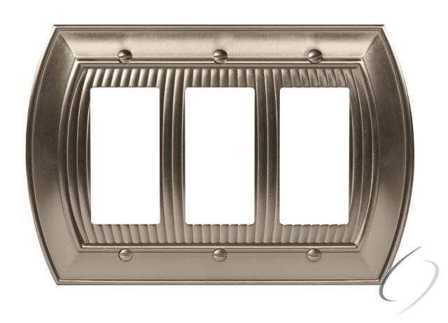 BP36534G10 7-3/10" x 4-3/4" Allison Triple Rocker Wall Plate Satin Nickel Finish