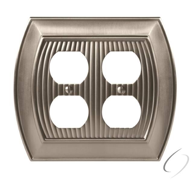 BP36537G10 8-3/10" x 6-3/10" Allison Double Outlet Wall Plate Satin Nickel Finish