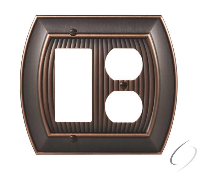 BP36539ORB 11-3/5" x 6-3/10" Allison Outlet and Rocker Wall Plate Oil Rubbed Bronze Finish