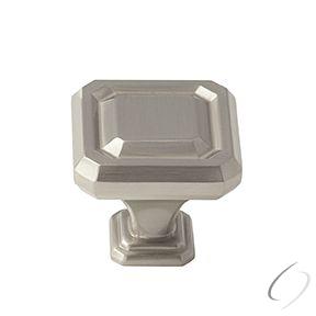 Amerock BP36546G10 1-1/4" (32 mm) Square Wells Cabinet Knob Satin Nickel Finish