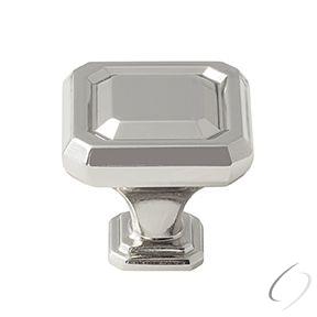 Amerock BP36546PN 1-1/4" (32 mm) Square Wells Cabinet Knob Bright Nickel Finish