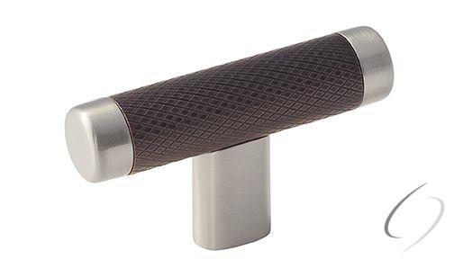 Amerock BP36556G10ORB 2-5/8" (67 mm) Esquire T Cabinet Knob Satin Nickel by Oil Rubbed Bronze Finish