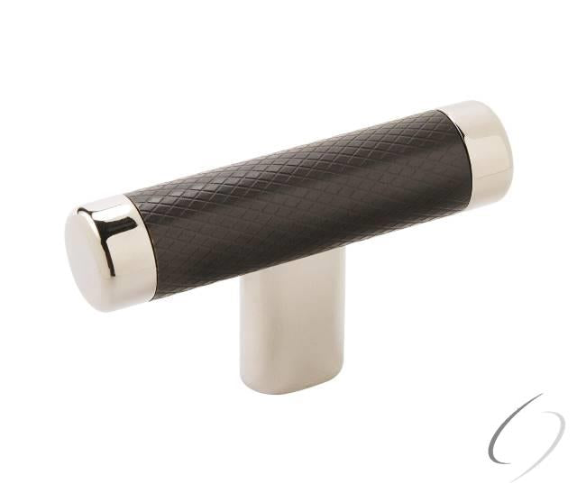 Amerock BP36556PNBBR 2-5/8" (67 mm) Esquire T Cabinet Knob Bright Nickel by Black Bronze Finish