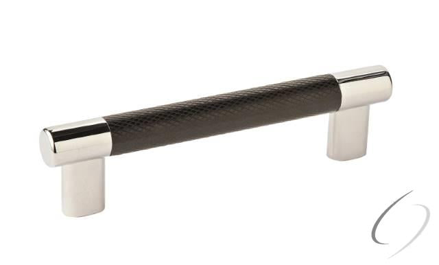 Amerock BP36558PNBBR 5-1/16" (128 mm) Center to Center Esquire Cabinet Pull Bright Nickel by Black B