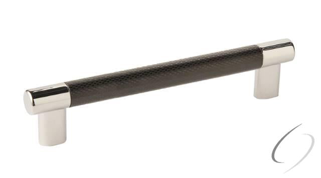 Amerock BP36559PNBBR 6-5/16" (160 mm) Center to Center Esquire Cabinet Pull Bright Nickel by Black B