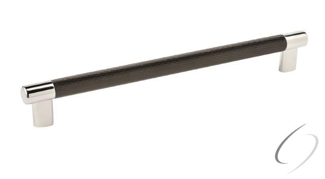Amerock BP36560PNBBR 10-1/16" (256 mm) Center to Center Esquire Cabinet Pull Bright Nickel by Black