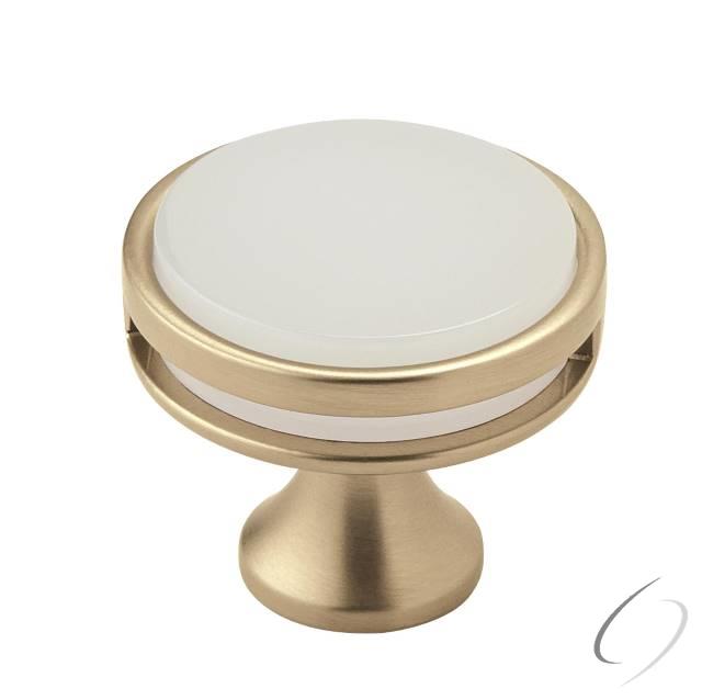 Amerock BP36608BBZFA 1-3/8" (35 mm) Diameter Frosted Acrylic Oberon Cabinet Knob Golden Champagne Fi