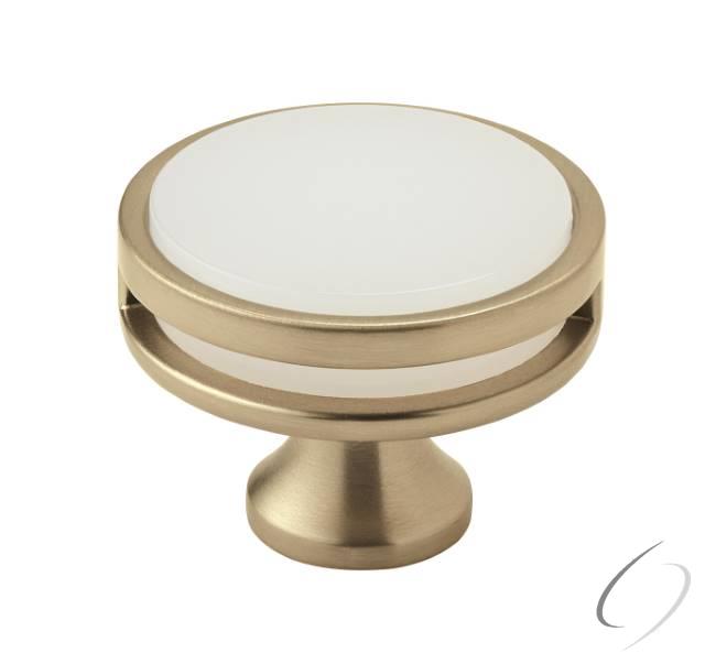 Amerock BP36609BBZFA 1-3/4" (44 mm) Diameter Frosted Acrylic Oberon Cabinet Knob Golden Champagne Fi