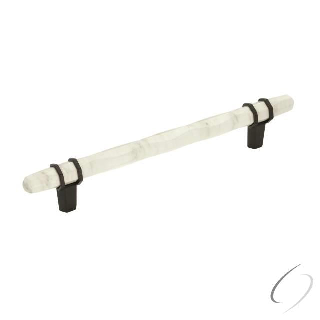 Amerock BP36650MWBBR Carrione 6-5/16" Center to Center Cabinet Pull Marble White and Black Bronze Fi