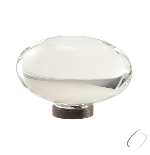 Amerock BP36651CORB 1-3/4" (44 mm) Round Glacio Crystal Cabinet Knob Oil Rubbed Bronze Finish