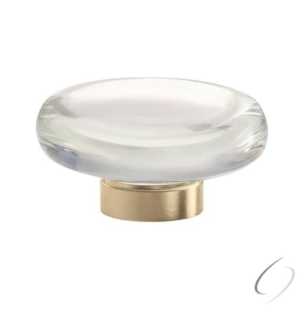 Amerock BP36652CBBZ 1-3/4" (44 mm) Flat Glacio Crystal Cabinet Knob Golden Champagne Finish